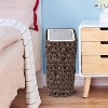 KTMBDW 2.6 Gallons Wicker Waste Basket - Bathroom Garbage Can with a Lid - Bathroom Trash Can Boho Style with Lid for Household, Kitchen - 2 of 4