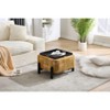 PAGED Modern Reversible Lid Small Coffee Table Ottoman with Hidden Storage,Square Upholstered Storage Center Table for Living Room,Bedroom - 3 of 4