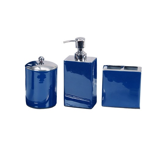 Creative Scents Polar White 3 Pcs Bathroom Set - Features: Soap Dispenser, Toothbrush  Holder, And Soap Dish : Target