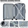 Coolife Luggage Suitcase Carry-on Spinner TSA Lock USB Port Lightweight Hardside Luggage (Gray, 3 piece set) - 4 of 4
