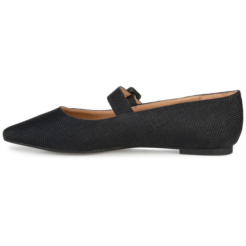 Journee Collection Womens Karissa Buckle Pointed Toe Mary Jane Flats, 3 of 11