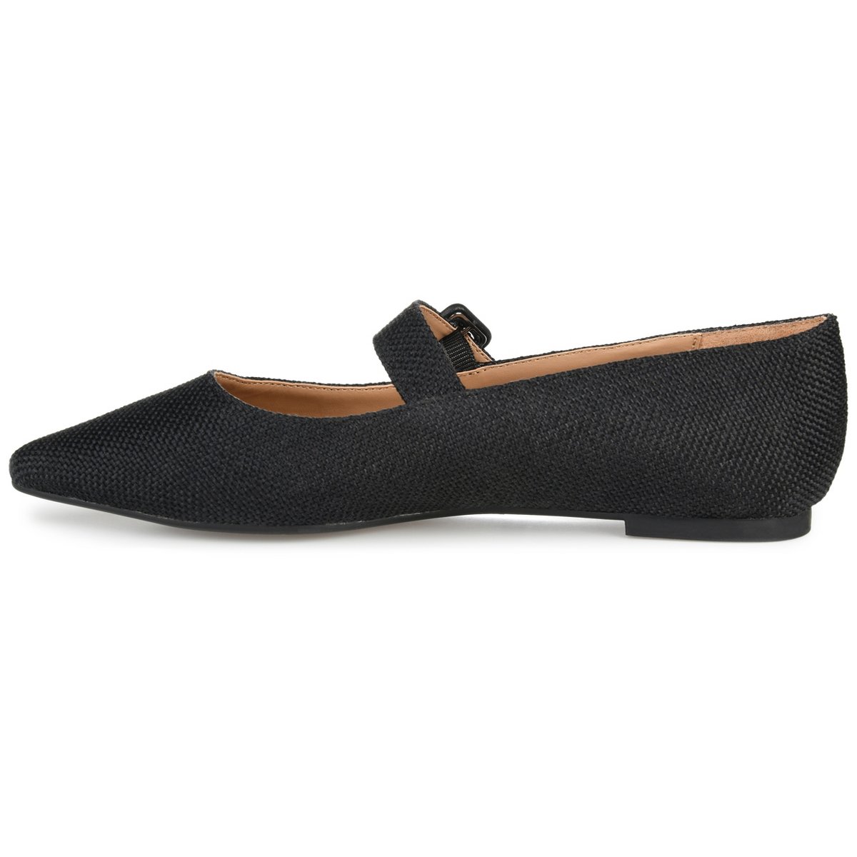 Обувь Journee Collection Women's Karissa Buckle Pointed Toe Mary Jane Flats Black 8 — фото 2