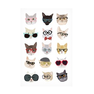 Hanna Melin  'Cats With Glasses' Canvas Art - 1 of 4