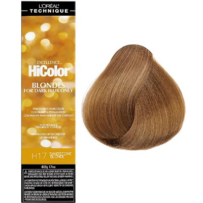 L'oreal Tecnique HiColor Blondes for Dark Hair Only (#H17 SANDSTONE BLONDE) Loreal HighColor Permanent Dye High Color