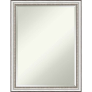 21" x 27" Beveled Salon Silver Narrow Wall Mirror - Amanti Art: Modern Style, Polystyrene Frame, No Assembly Required - 1 of 4