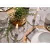 Elanze Designs Ribbed Ceramic , Mantle Decorations, Dining Table Centerpiece, Artisan, Candlestick Holder for Tapered Candles, Pack of 2, Grey - 3 of 4