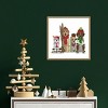 16" x 16" Christmas Dogs Winter Sports Fans by Fab Funky Framed Canvas Wall Art - Amanti Art: Holiday Decor, Animal Lithograph - 4 of 4