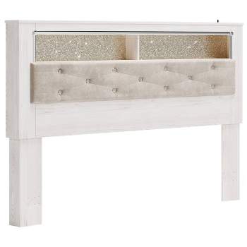 Altyra Upholstered Panel Bookcase Headboard White - Signature Design by Ashley