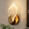 LNC Marvinbell 1-Lights 5.1" Luxury and Glam Crystal-Like Resin Integrated LED Wall Lights, Gold - 2 of 4