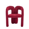 CAVINAS Velvet Accent Chair with Elephant Feet,Arm Chair Curved Circular Backrest,Upholstered Lounge Accent Chair for Living Room,Beige,Set of 2 - 3 of 4