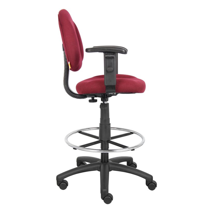 Drafting Stool with Footring and Adjustable Arms - Boss Office Products, 6 of 10