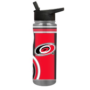 NHL Carolina Hurricanes 24oz Thirst Hydration Water Bottle: Stainless Steel, Portable Drinkware - 1 of 4