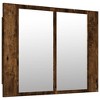vidaXL LED Mirror Cabinet Smoked oak Engineered wood 23.6 x 4.7 x 17.7 in - 2 of 4