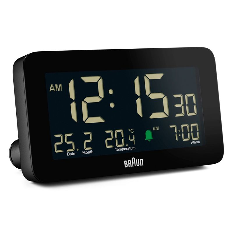 Braun Digital Alarm Clock with Date/Month/Temperature Display Black, 6 of 17