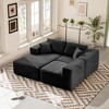 Spassway 104" Corduroy Sectional Sofas for Living Room Free Combination Modular Sectional Couches with L-Shape Chaise Cloud Couch with Deep Seat - 3 of 4
