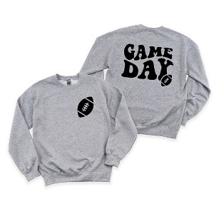 Simply Sage Market Women's Graphic Sweatshirt Game Day Football Front and Back Design - 1 of 4