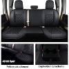 2009-2018 Ram 1500, 2010-2024 Ram 2500 3500 Crew Cab Custom Fit Seat Covers Coverado Leather Auto Seat Protector with Concave Front, Split Curved Back/ Flat Back Seats Full Coverage - 3 of 4