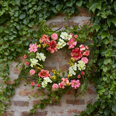 27" Multicolor Floral Grapevine Spring and Summer Wreath