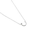 ELYA Women's Polished Curved Nail Stainless Steel Necklace - 18" - 2 of 3