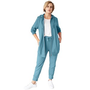 ellos Plus Size French Terry Jogger - 1 of 4