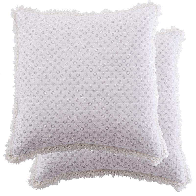 Pippa Floral Quilted Euro Sham - 2pk - Levtex Home, 1 of 4