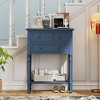 NicBex 23.7"Console Table Modern Entryway Table with 3 Drawers and Open Shelf Slim Sofa Table for Small Space,Hallway,Living Room - 2 of 4