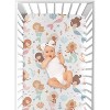 Sweet Jojo Designs Girl Baby Fitted Crib Sheet Mermaids Pink Blue and Orange - 4 of 4