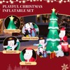 Karl Home 7.5FT Lighted Christmas Tree with Santa and Snowman Holiday Inflatable Decoration - 4 of 4
