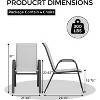 Outdoor Stackable Dining Chairs Set of 4, High-Back Patio Stacking Chairs, Patio Chairs with Textilene Fabric & Metal Frame for Lawn Backyard - 4 of 4