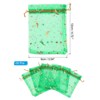 Unique Bargains Moon Star Printed Drawstring Mini Gift Candy Christmas Organza Bags 50 Pcs - 2 of 4