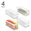 mDesign Plastic Baby Room Organizer Bin - Stackable Storage - 4 Pack - Clear, USA Made - 3 of 4