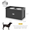 DSVIMOY Large Elevated Dog Bowls with Storage, Raised Dog Bowl Stand, Black, 23.5"*11.8"*14.3" - 3 of 4