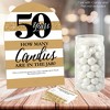 Big Dot of Happiness We Still Do - 50th Wedding Anniversary - How Many Candies Anniversary Party Game - 1 Stand and 40 Cards - Candy Guessing Game - 2 of 4