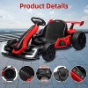 24V Electric Go Kart for Kids, with 2 * 150W Motors, Adjustable Seat, 8mph Speed, Led Lights, for Children Ages 6-15 - 4 of 4