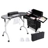 Byootique Manicure Table Nail Desk & Rolling Makeup Train Case Kit - 3 of 4