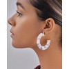 SHINE by Sterling Forever Gold Tone 50mm Cap Resin Hoop Earrings - 2 of 4
