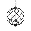 Chloe Lighting Jericho Farmhouse 3 Light Matt Black Ceiling Pendant 19" Wide - 3 of 4