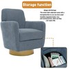 APRILSOUL 360 degree rotating sofa armchair cotton linen skin friendly fabric Ergonomic design Living room chair Bedroom chair - 4 of 4