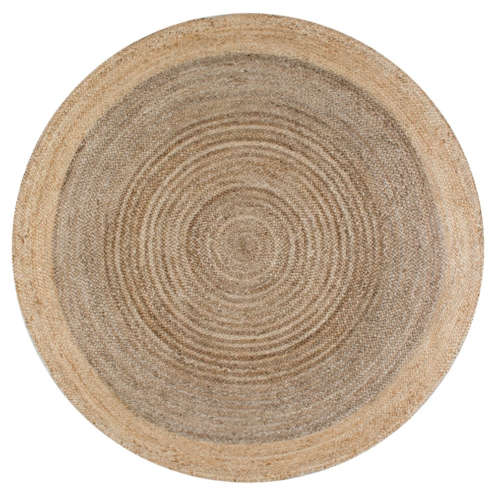 Sterling Gray Solid Loomed Round Area Rug - (6') - nuLOOM