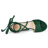 Allegra K Women's Open Toe Crisscross Block Heeled Lace Up Sandals - 4 of 4