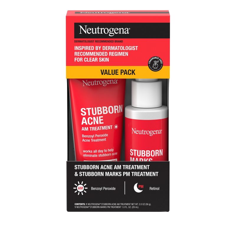 Neutrogena Stubborn Acne Morning Face and Night Treatment - Value Pack - 2pc, 1 of 8