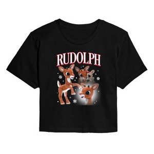 Women's - Rudolph - Rudolph Bootleg Cropped Graphic T-Shirt - 1 of 4