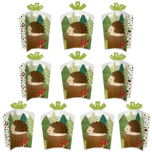 Big Dot of Happiness Forest Hedgehogs - Table Decorations - Woodland Birthday Party or Baby Shower Fold and Flare Centerpieces - 10 Count - 1 of 4