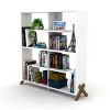 VYNXARIA Industrial Wood Frame Etagere Bookcase - 6-Shelf Open Back Bookshelf for Modern Offices and Living Rooms, Walnut/White - 2 of 4