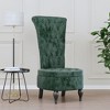 vidaXL High Back Chair Dark green Velvet, Solid wood, Plywood Single - 2 of 4