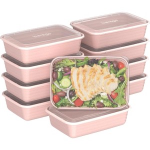 20-Piece Lightweight, Durable, Reusable BPA-Free 1-Compartment Containers - Microwave, Freezer, Dishwasher Safe - 1 of 4