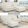 MUUEGM Corduroy L-Shaped Sectional with Ottoman| Upholstered Sofa with Deep Seat, Washable Cover, Removable Cushions - 4 of 4