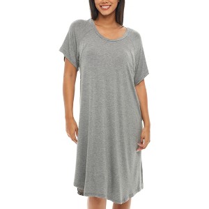 ADR Maternity Nightshirt, Nursing Top T-shirt Dress Soft Knit Sleep Shirt w/ Zipper Breastfeeding Sleepwear - 1 of 4
