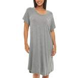 Maternity Nursing Top T-shirt Dress Soft Knit Sleep Shirt w/ Zipper Breastfeeding Sleepwear