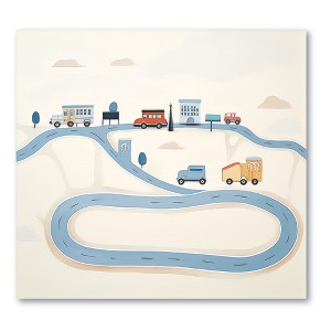 Courtside Market Wheels-Roadway I 16x16 Gallery-Wrapped Canvas - 1 of 4